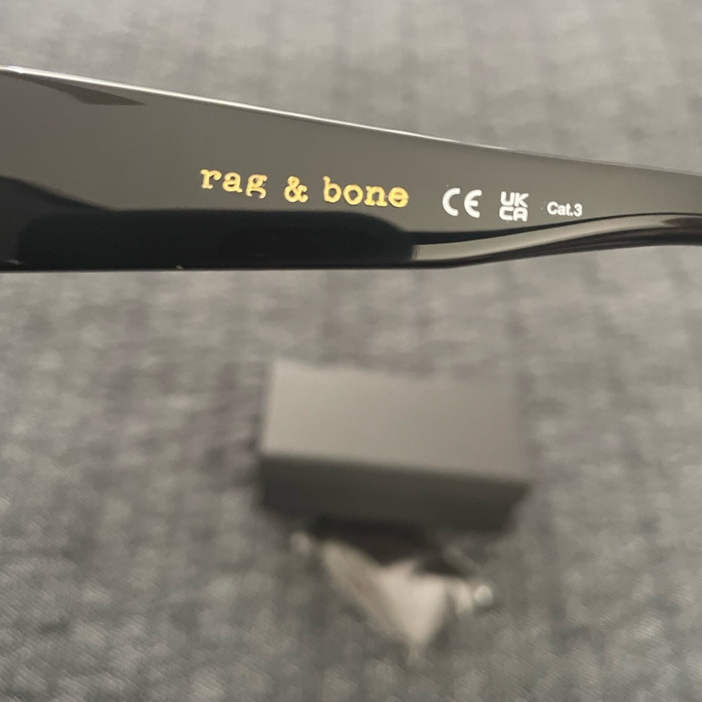 rag & bone Sleek Black Sunglasses with Reflective Lenses - Picture 6 of 7